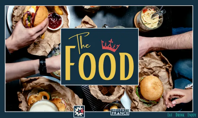 People endulging in Pub Food